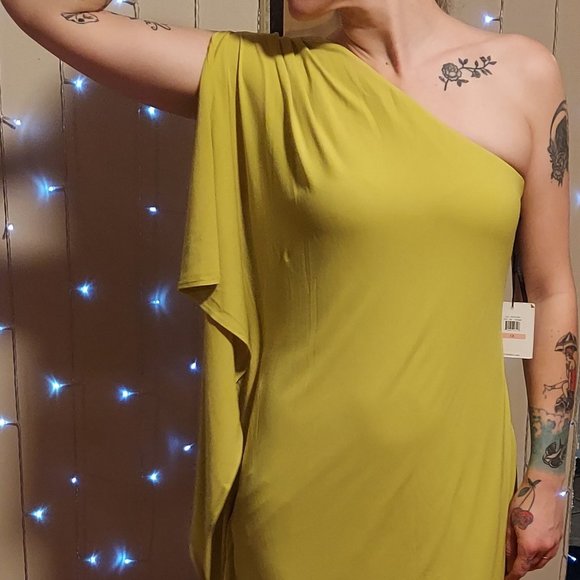 Calvin Klein Limelight One Shoulder Sexy Cocktail Dress Size 10 NWT - Picture 1 of 11